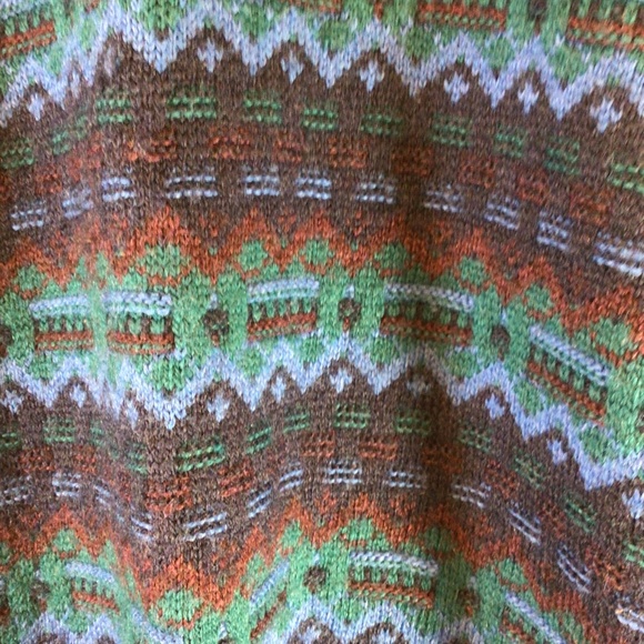 Vintage Reed St. James XXL Sweater Blue Geometric Fair Isle Knit Retro Winter - Picture 5 of 7